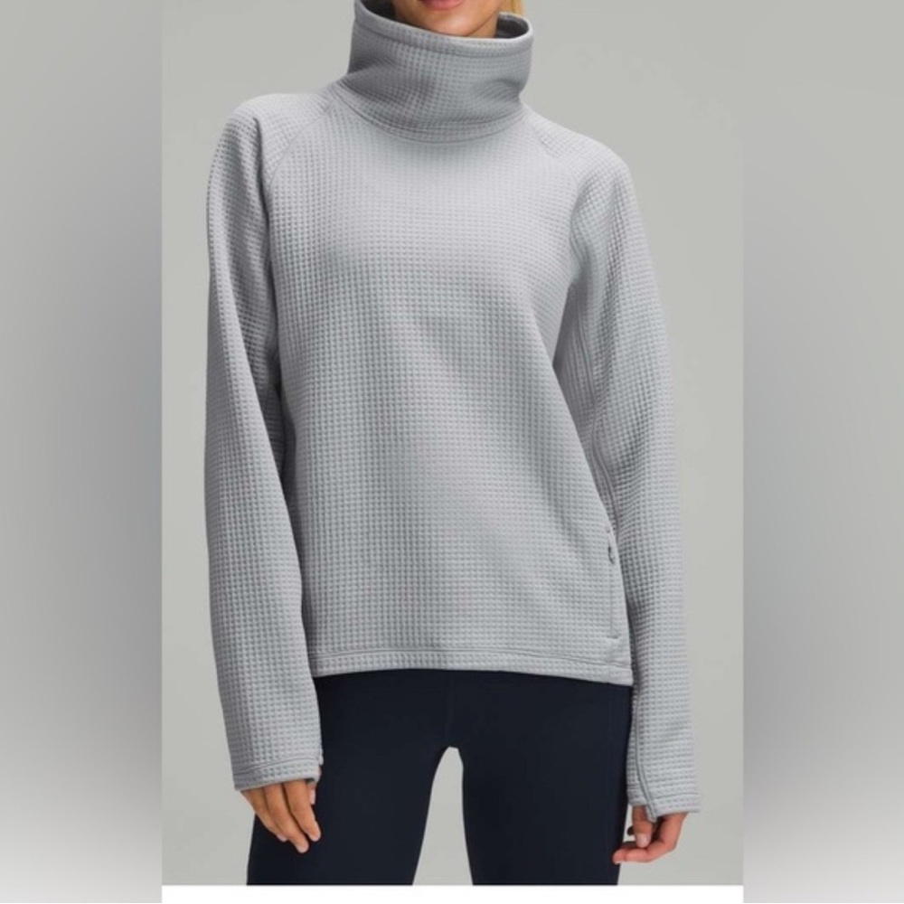 NWOT Lululemon Waffle-Knit Funnel Neck Long Sleeve Sweater
